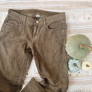 J. Crew Olive Corduroy Pants City Fit 25 Short